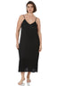 Maxi Slip Dress | Cotton Satin | Sophia | Black or White