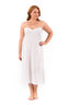 Zara | Cotton Strapless Maxi Slip | White | 2XL