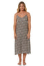 Maxi Slip Dress | Cotton Satin | Sophia | Leopard Print | S