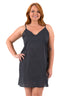 Cotton Dress Slip | A Line | Celine | Charcoal | XL