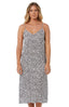 Leopard Print Maxi Slip Dress | Cotton Satin | Sophia | Black and White | S
